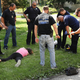 Medical workers and police treat a woman who has overdosed on heroin on July 14, 2017, in Warren, Ohio.